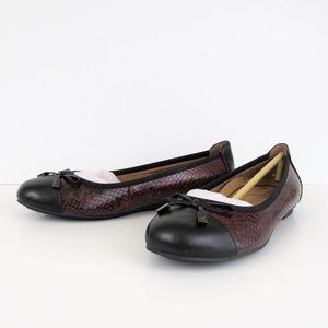 Vionic Women's Size 7 Minna Ballet Flats Red and Black